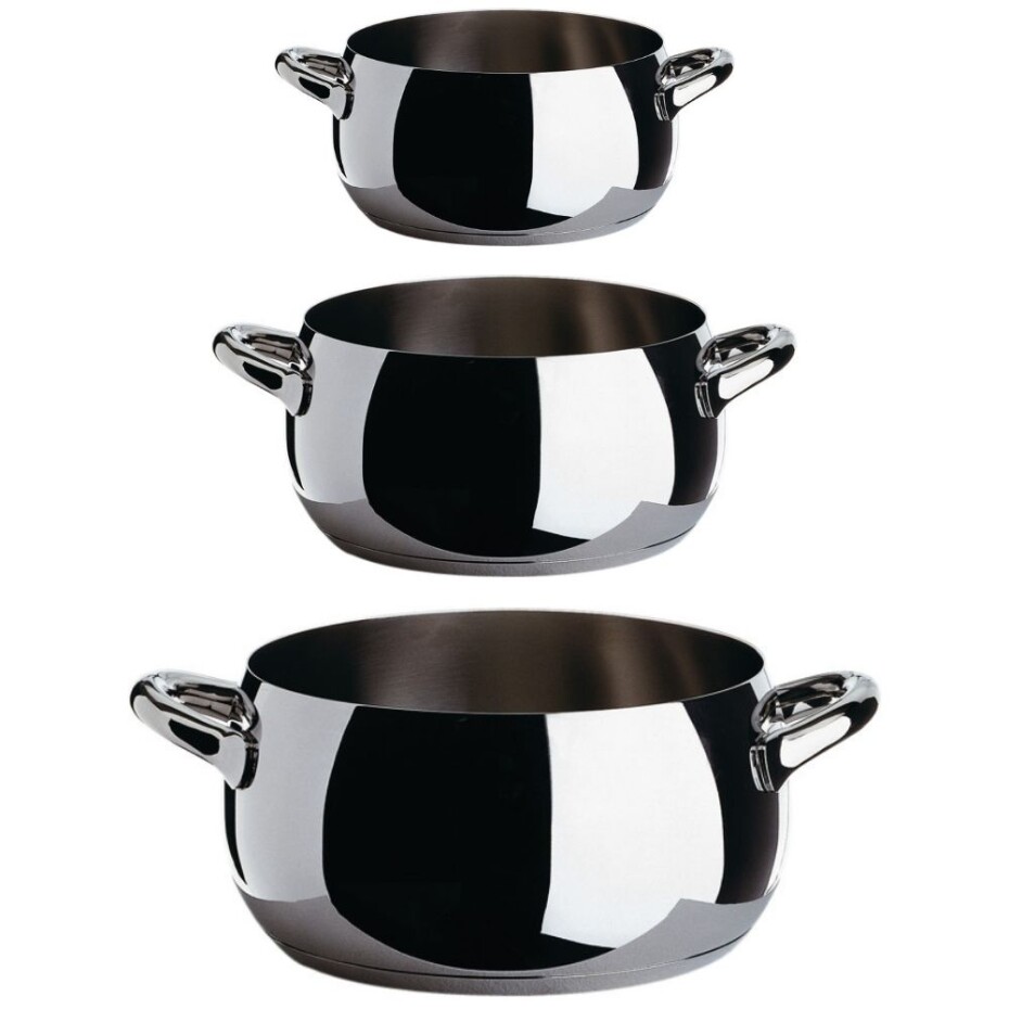 Hrnec MAMI 20 cm, stříbrná, Alessi - main (1)