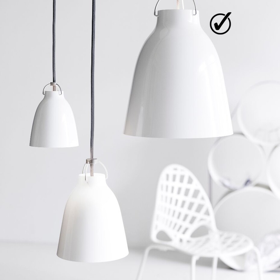 Závěsná lampa CARAVAGGIO 52 cm, bílá, Fritz Hansen - main (1)