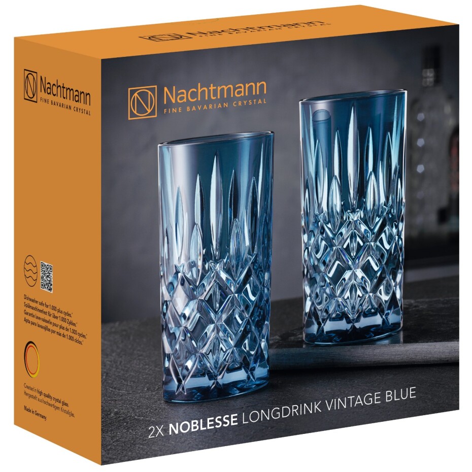 Sklenice na long drink NOBLESSE COLORS 395 ml, sada 2 ks, modrá, Nachtmann - main (3)