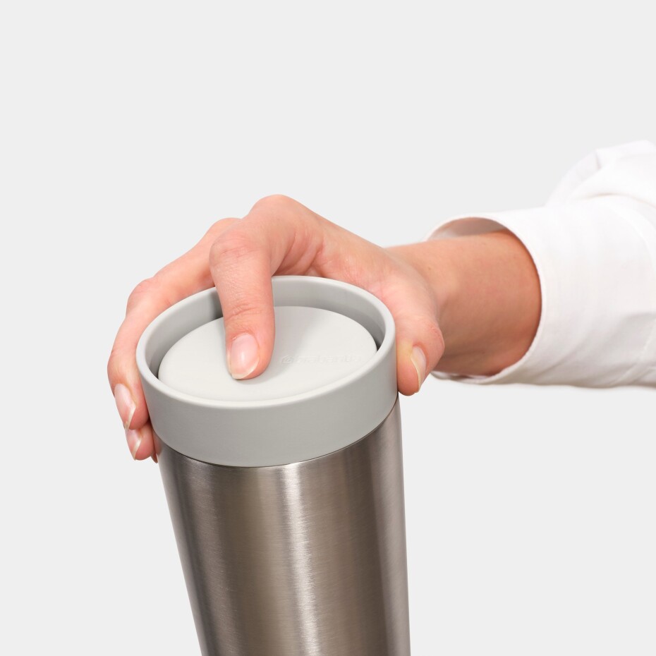 Termohrnek MAKE & TAKE 360 ml, světle šedá, ocel, Brabantia - main (6)