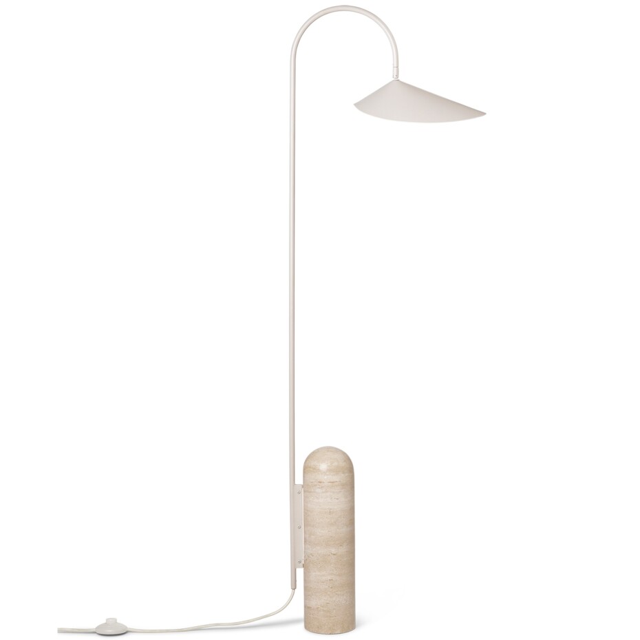 Stojací lampa ARUM 136 cm, kašmírová, travertin / hliník, ferm LIVING - main (0)