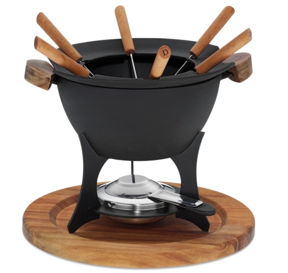 KELA Fondue set COUNTRY 11-dílný litina / dřevo KL-16644 - main (0)