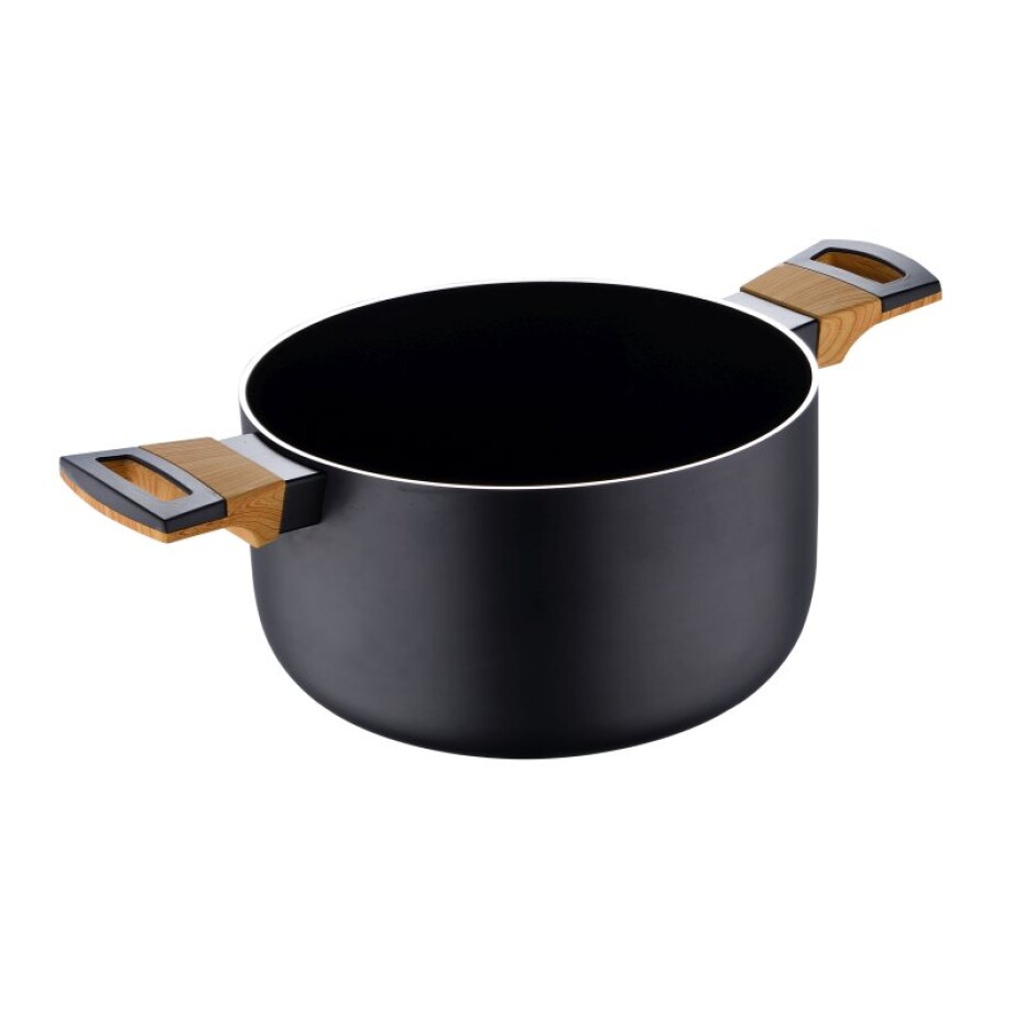 BERGNER Kastrol s nepřilnavým povrchem a poklicí 24 cm Earth Black BG-32036-BK - main (2)