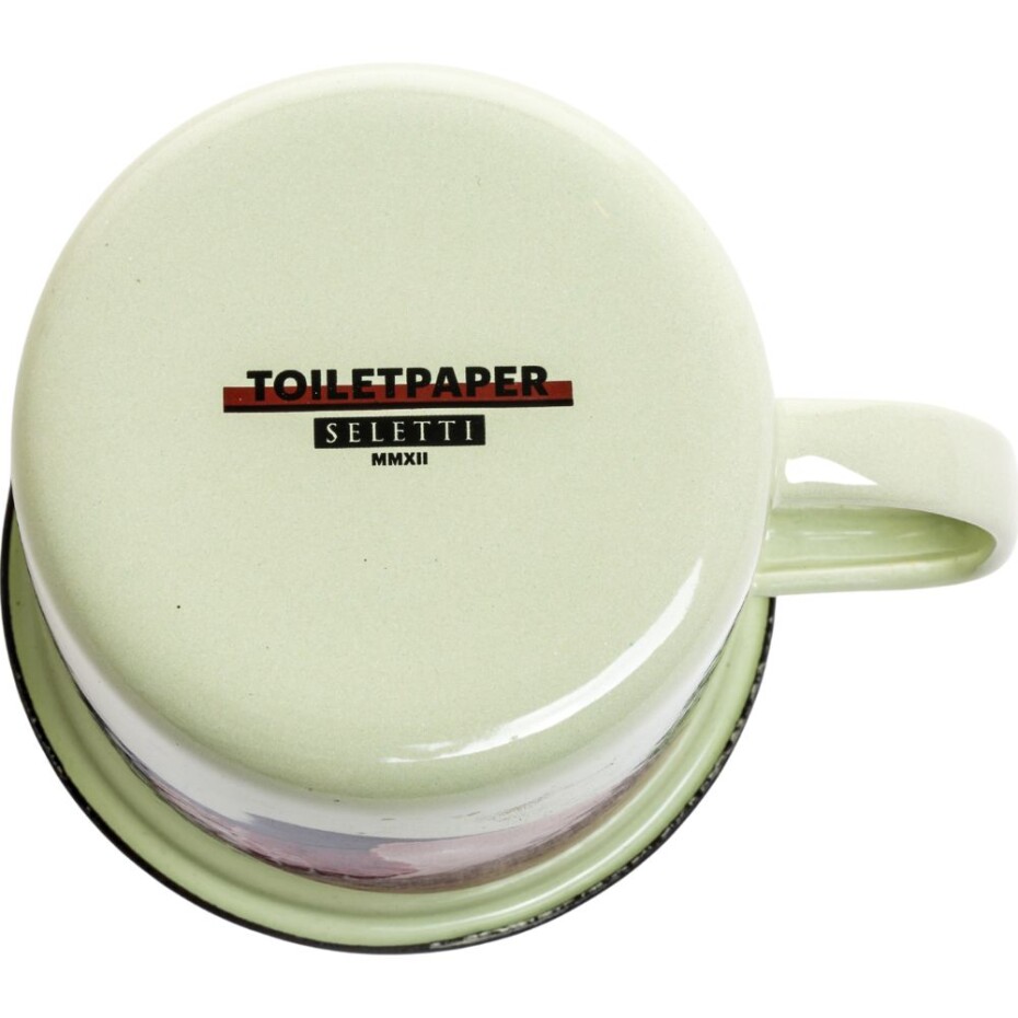 Hrnek smaltovaný TOILETPAPER SOAP 10 cm, zelená, Seletti - main (2)