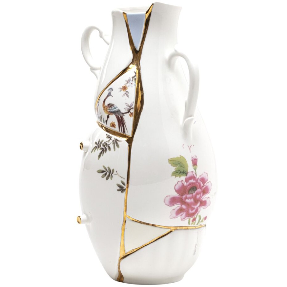 Váza KINTSUGI 32 cm, bílá, Seletti - main (0)