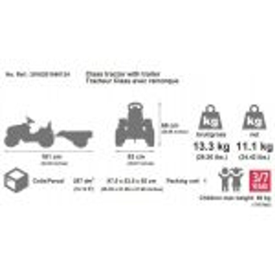 Traktor šlapací Claas Arion 430 s vlečkou, Falk, W012719 - main (2)