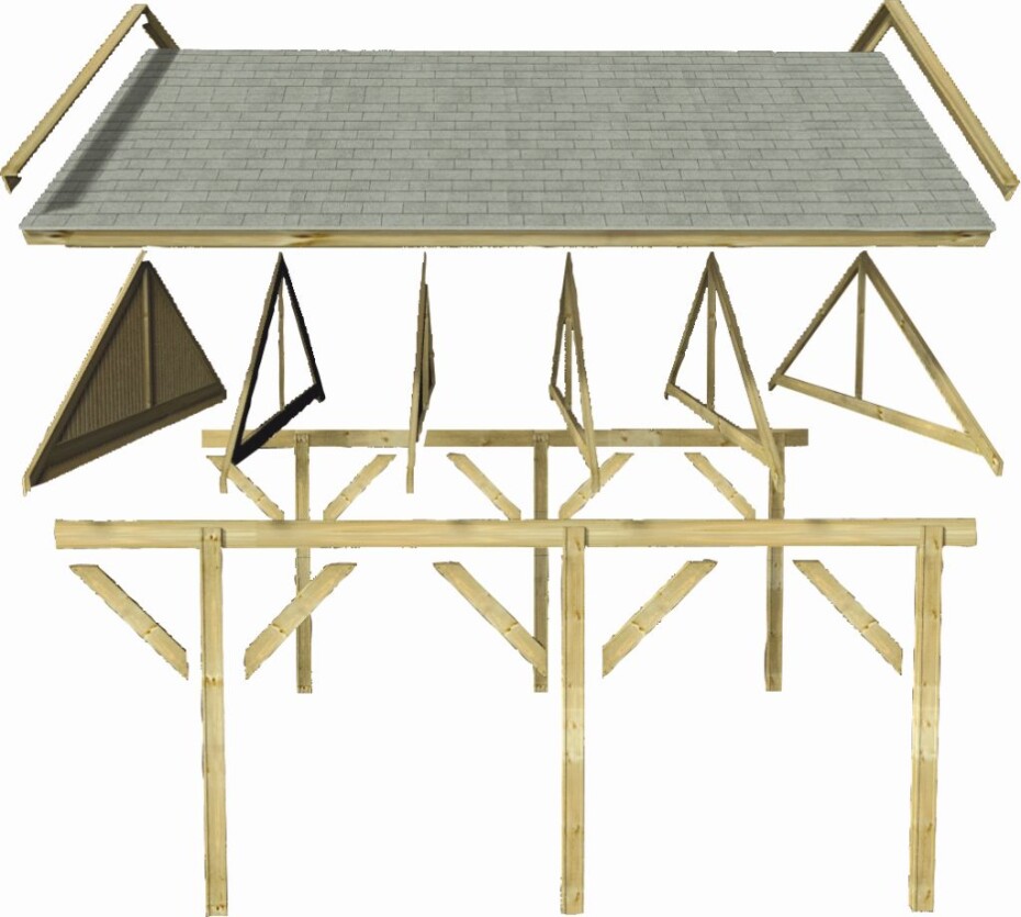 Carport KARIBU SATTELDACH 1 43468 LG2487 - main (4)