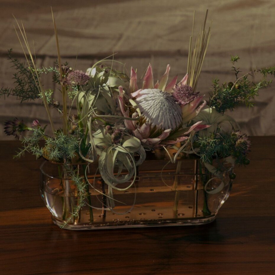 Váza IKEBANA 33 cm, zlatá, sklo, Fritz Hansen - main (4)