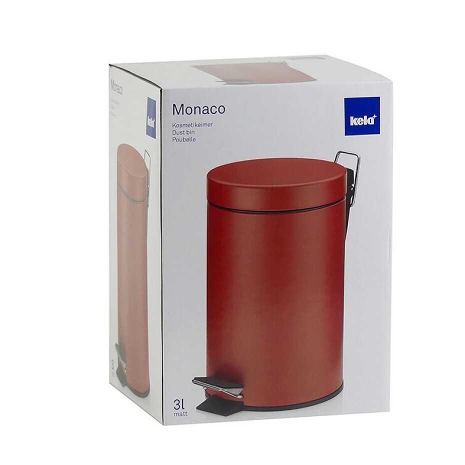 KELA Kosmetický koš MONACO kov červená 3l KL-24289 - main (9)
