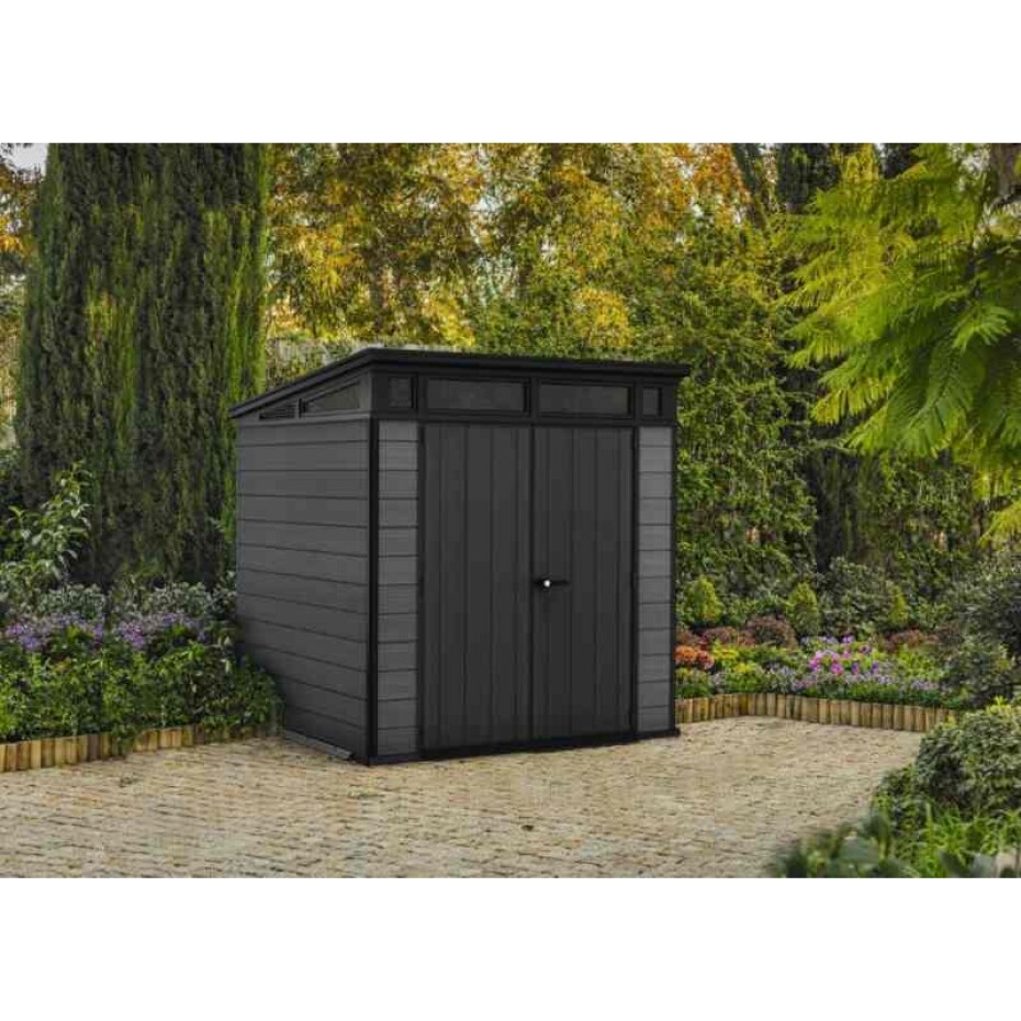 Keter Zahradní domek Keter Cortina 7x7 grafitový, s podlahou KT-610605 - main (2)
