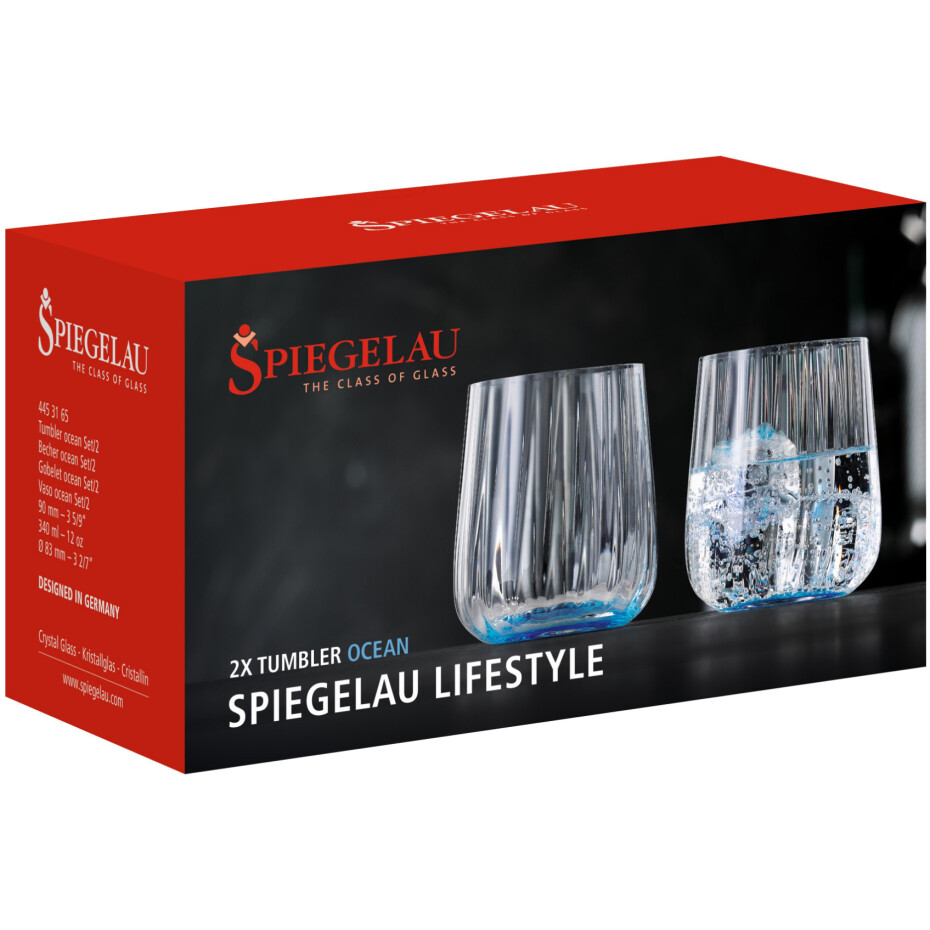 Sklenice na vodu LIFESTYLE 340 ml, sada 2 ks, modrá, Spiegelau - main (4)