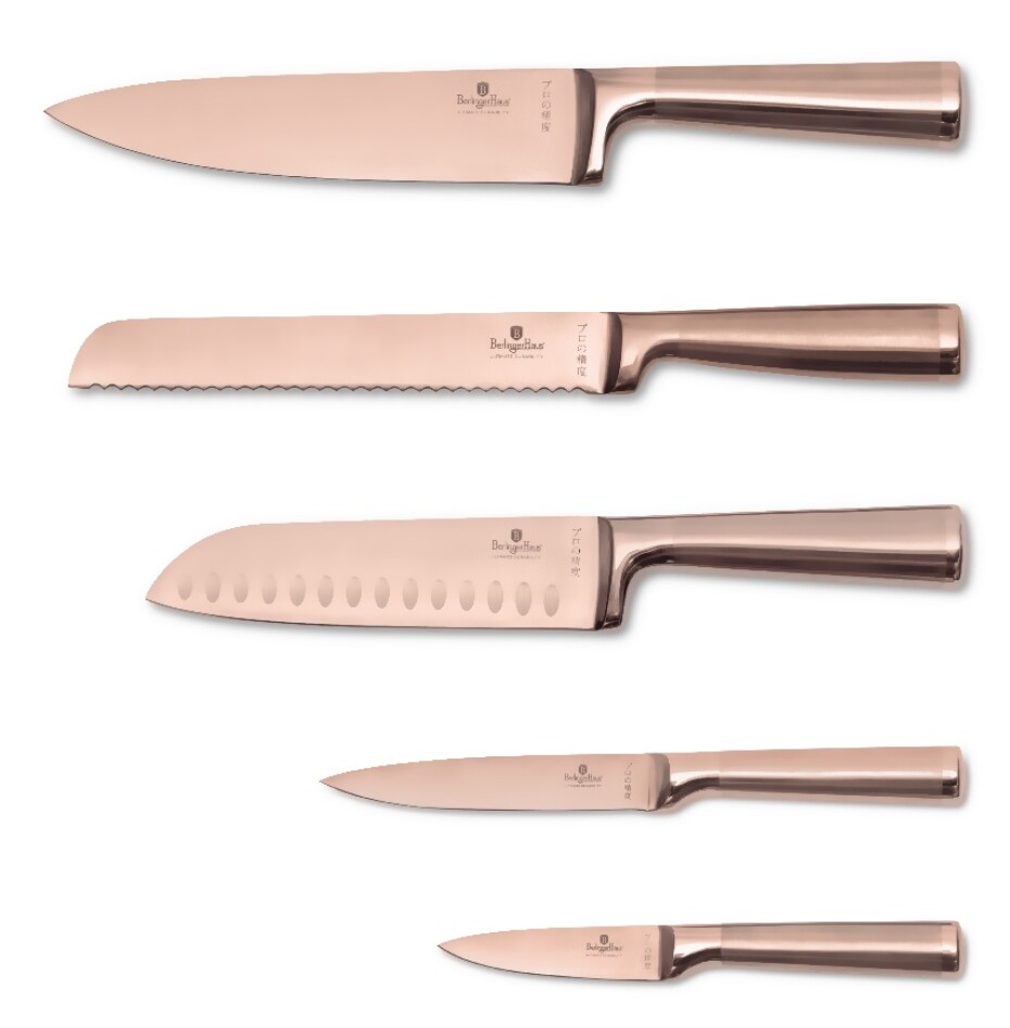 BERLINGERHAUS Sada nožů se stojanem z akátového dřeva 6 ks Taupe Collection BH-3126 - main (3)
