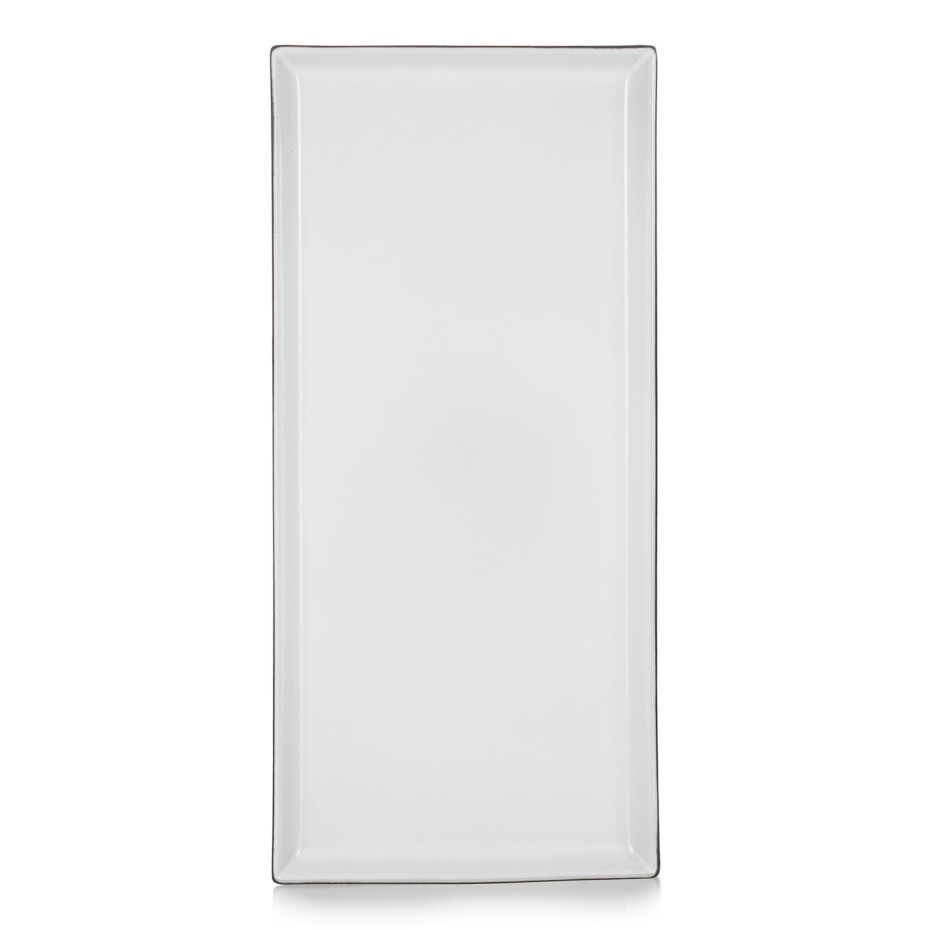 Servírovací talíř EQUINOXE 32,5 x 15 cm, bílá White Cumulus, REVOL - main (0)