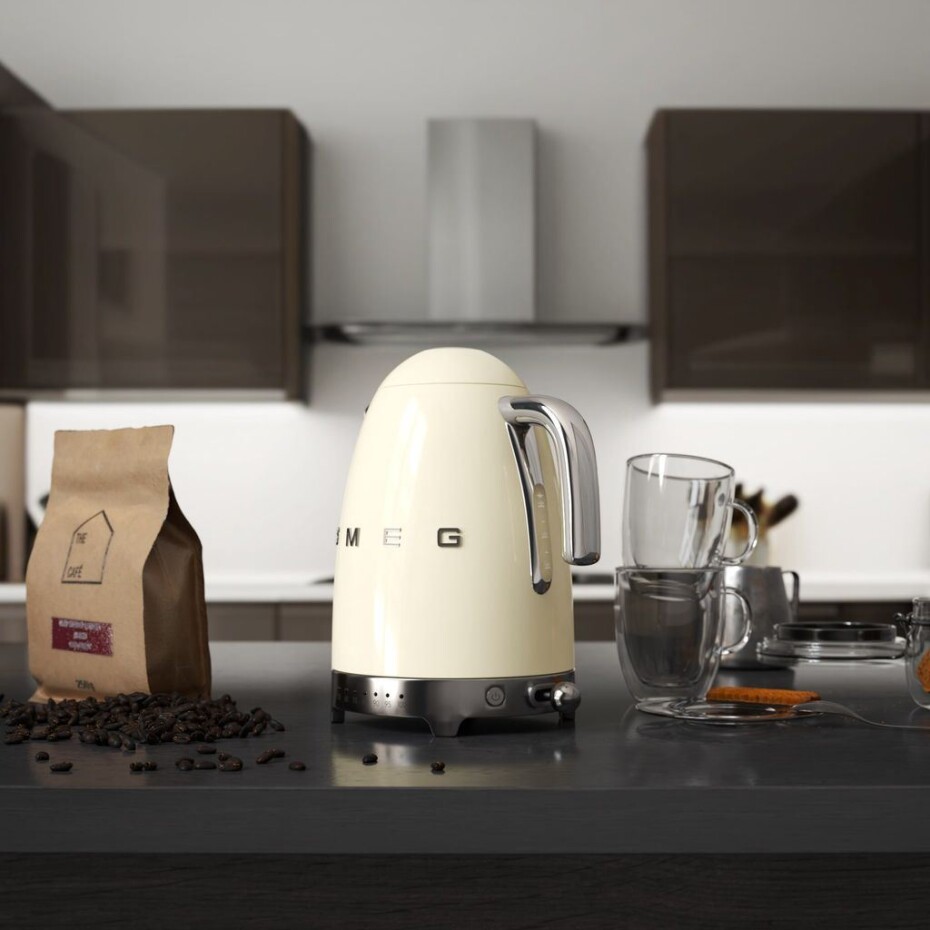 Rychlovarná konvice s regulací teploty KLF04CREU 1,7 l, krémová, SMEG - main (1)