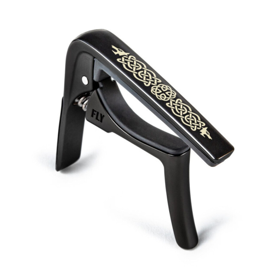 Dunlop 63CBKC Trigger Fly Capo Celtic Knot Edition Curved - Black - main (0)