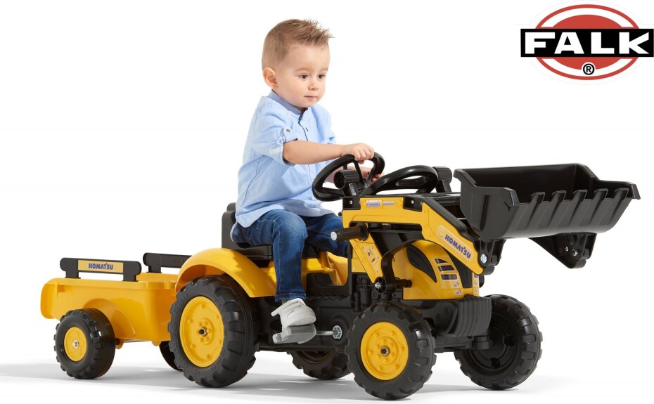 Falk Šlapací traktor 2076M Komastu Pedal backhoe s přívěsem - main (0)