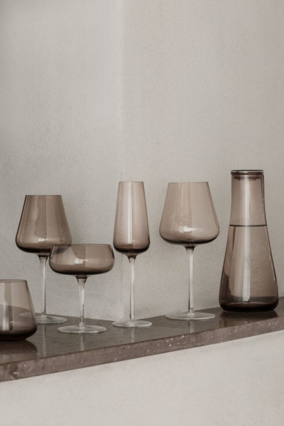 Sklenice na vodu BELO 280 ml, sada 4 ks, hnědá, Blomus - main (2)