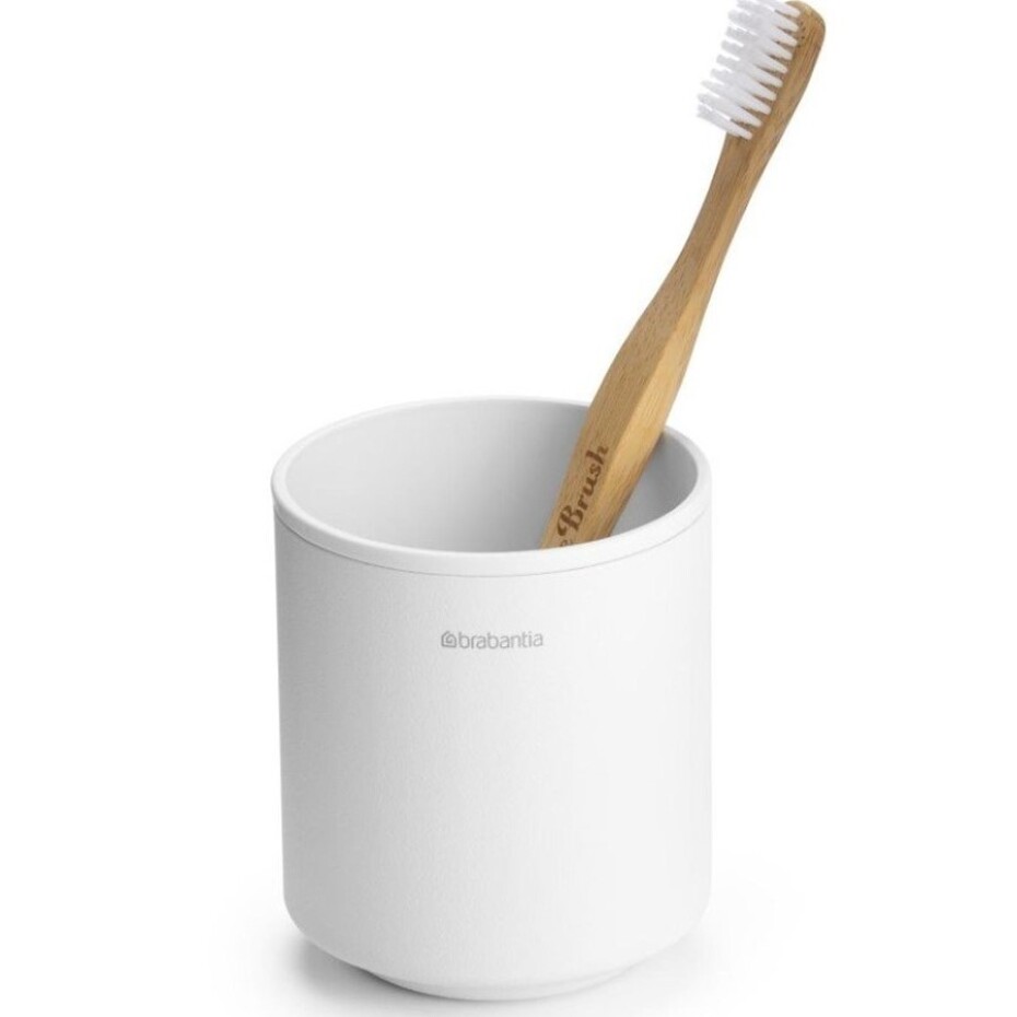 Kelímek na zubní kartáčky MINDSET, minerální bílá, Brabantia - main (1)