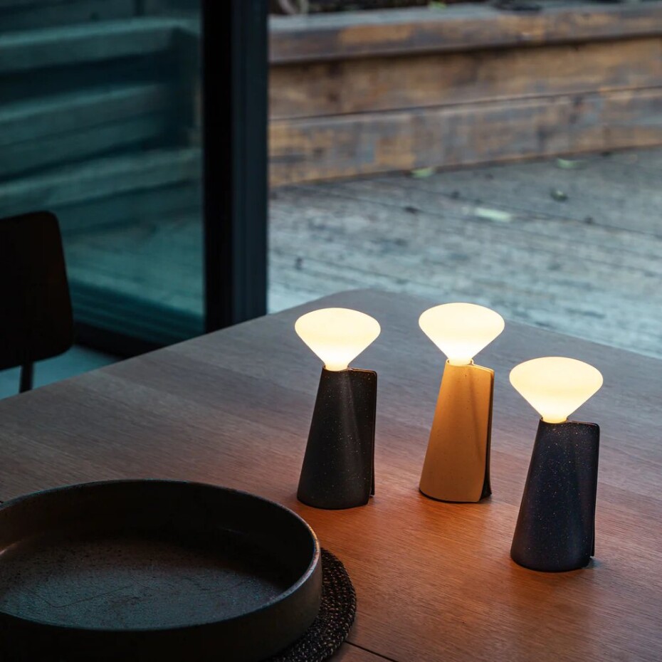 Přenosná stolní lampa MANTLE 19 cm, černá, nerezová ocel, Tala - main (6)
