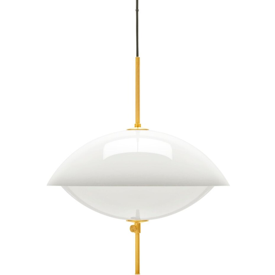 Závěsná lampa CLAM 44 cm, bílá / mosaz, Fritz Hansen - main (0)
