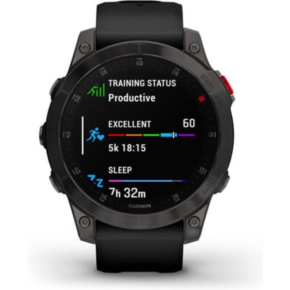 Garmin epix (Gen 2) Sapphire, černé/ černý silikonový řemínek - main (1)