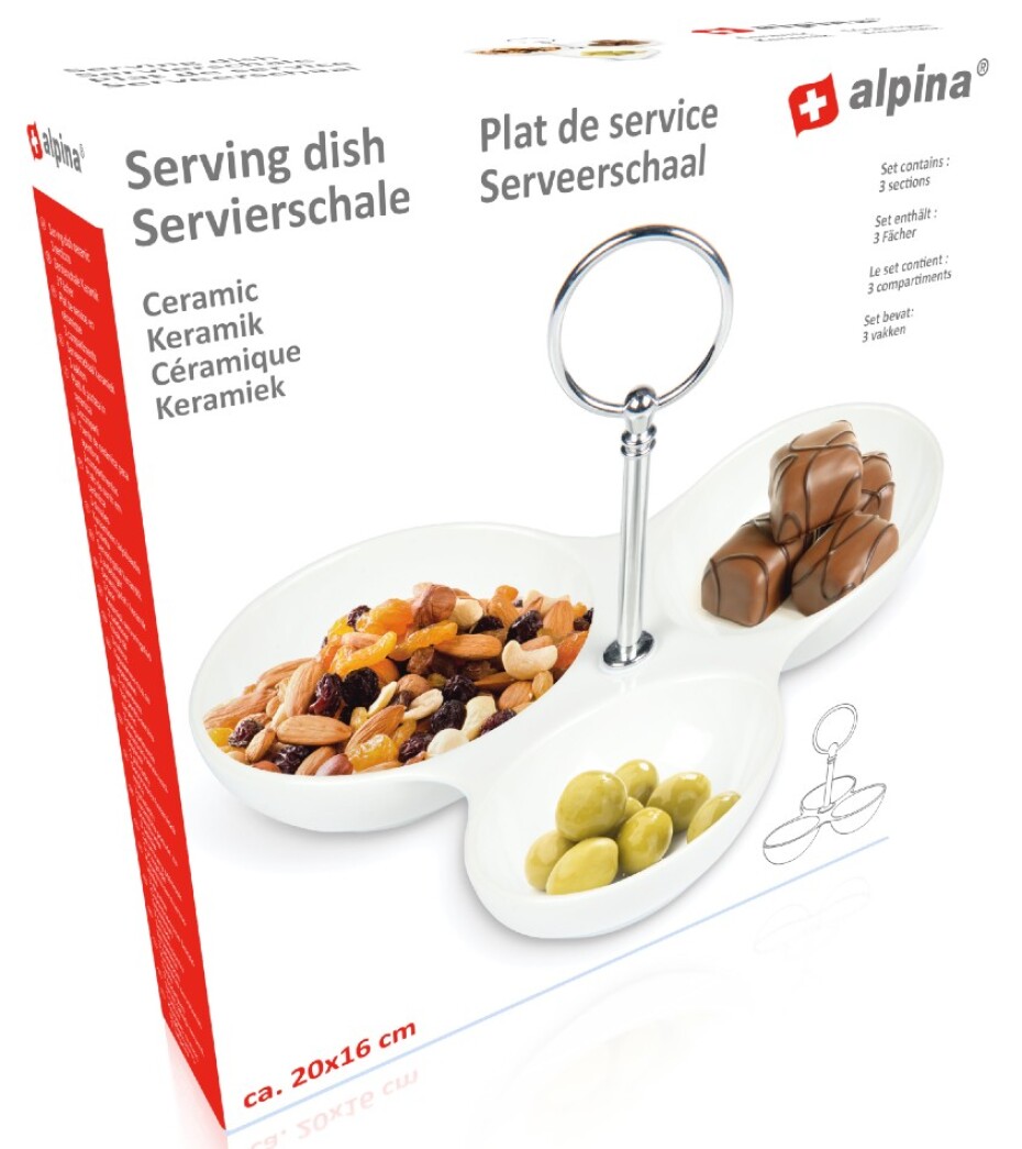 ALPINA-NK Servírovací tác na pochutiny s rukojetí 20 cm ED-215504 - main (1)