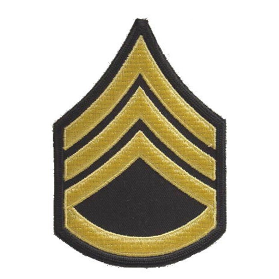 Nášivka: Hodnost US ARMY rukávová Staff Sergeant černá | žlutá - main (0)