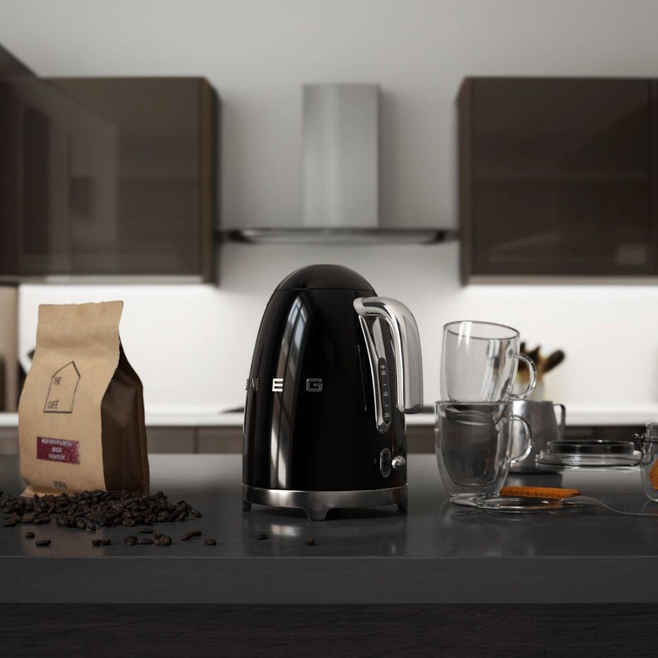 Rychlovarná konvice KLF03BLEU 1,7 l, černá, SMEG - main (1)