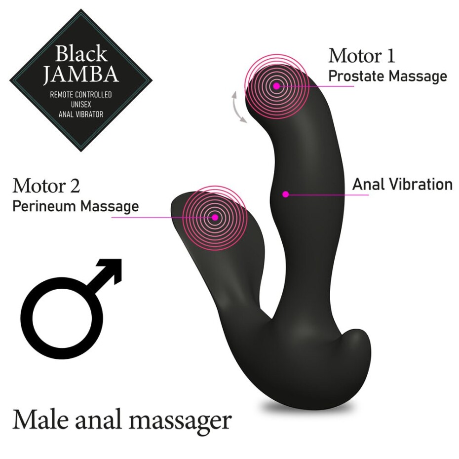 FeelzToys Black Jamba Anal Vibrator - main (2)