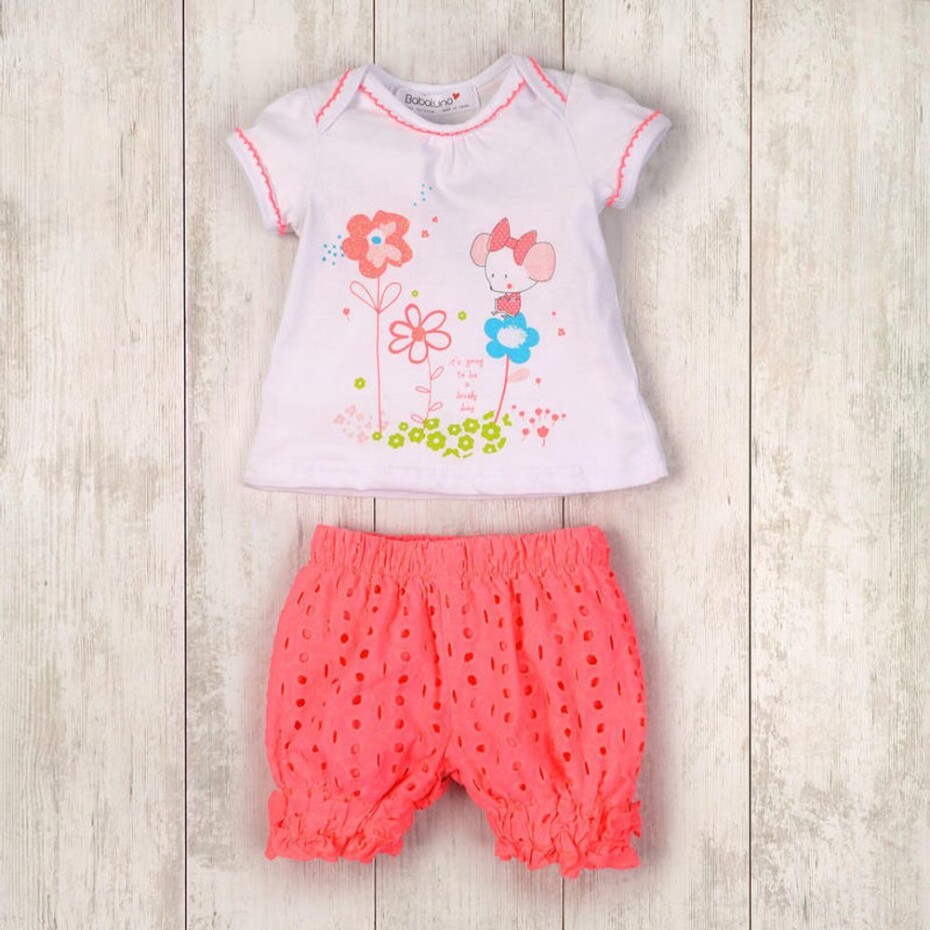 set dívčí tričko, kalhoty, Minoti, LOVELY 1, holka - 86/92 | 18-24m - main (0)