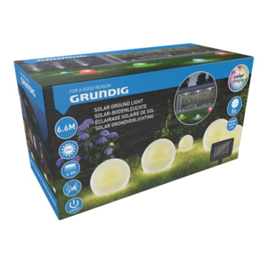 GRUNDIG Solární LED zahradní osvětlení 5ks ED-247682 - main (2)