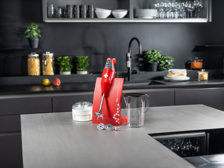 Tyčový mixér SWISSLINE 200 W, typ D, červená, bamix - main (2)