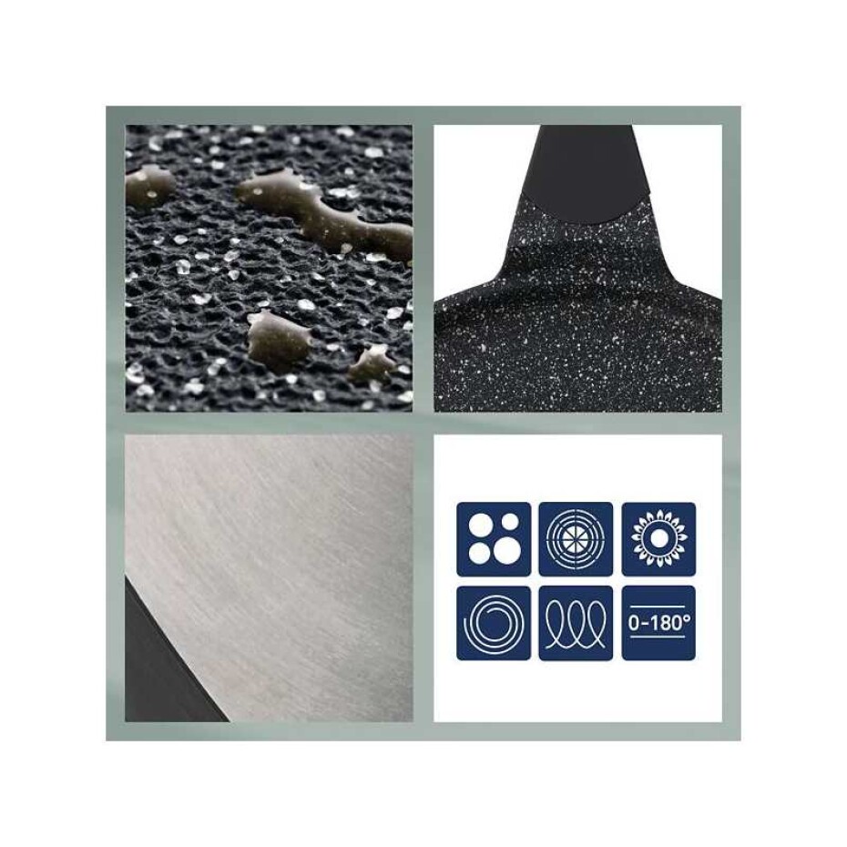 KELA Grilovací pánev Stella Nova litý hliník černá 28,0x28,0x6,0cm KL-12228 - main (5)