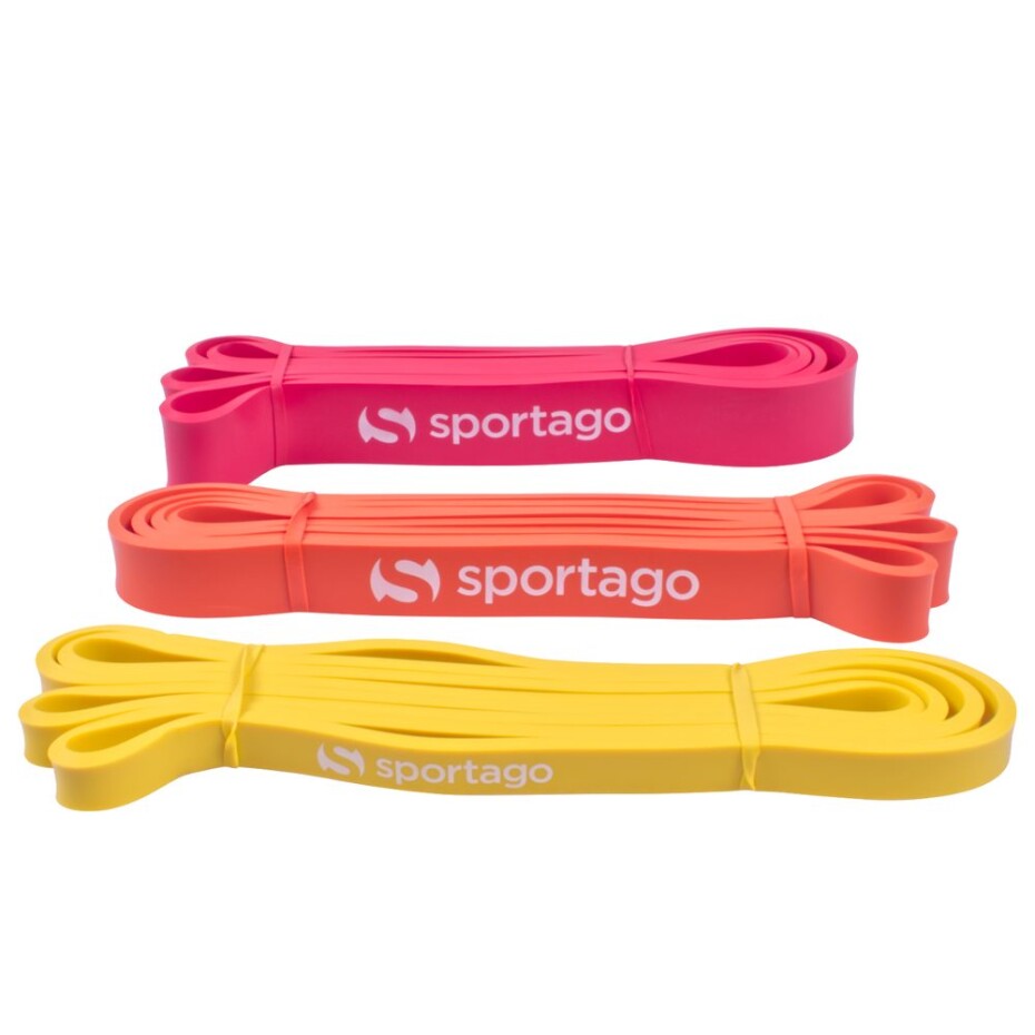 Posilovací gumy Sportago Pase - univerzální sada - Dual side (žlutá + oranžová + fialová) - main (0)