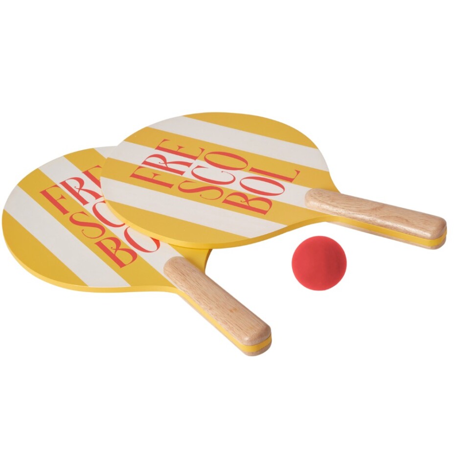 Sada na plážový tenis FRESCOBOL, sada 3 ks, žlutá, Printworks - main (2)