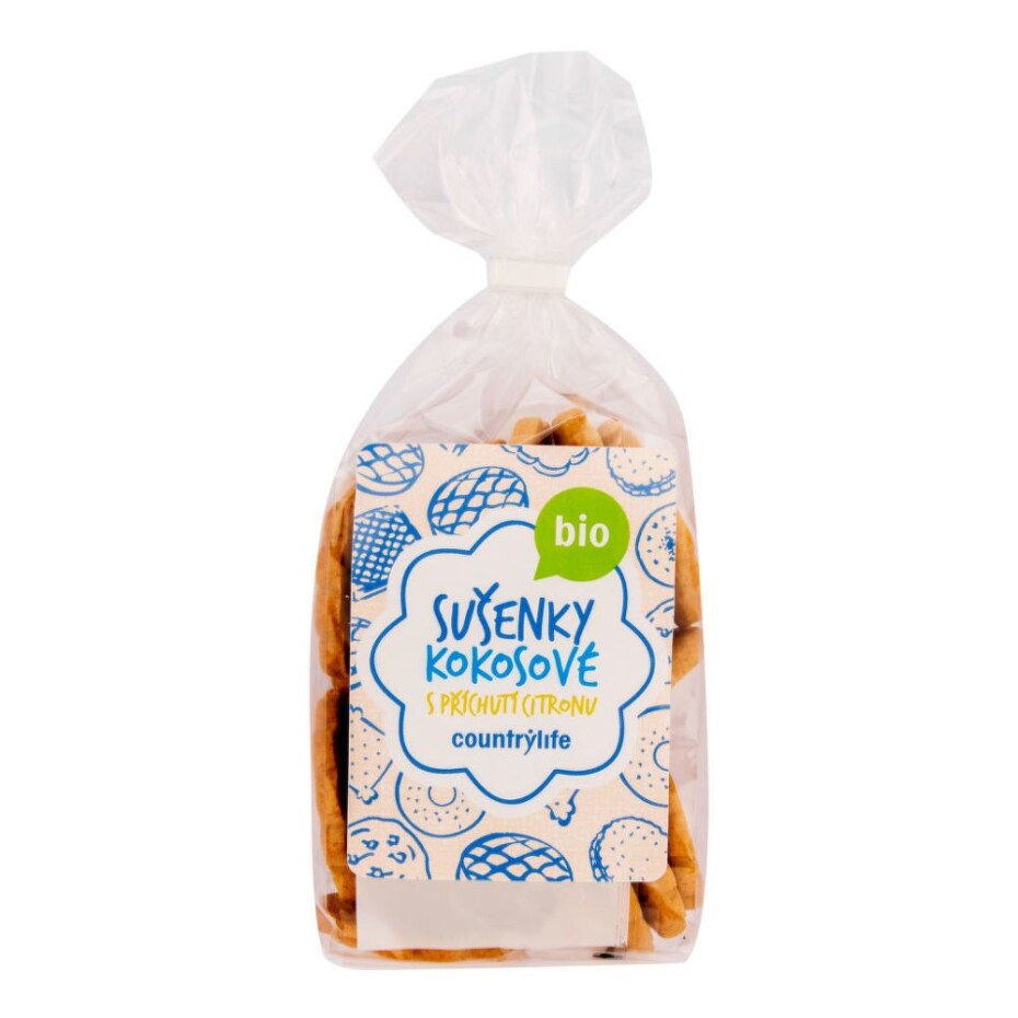 Country Life Sušenky kokosové s příchutí citronu 175 g - main (0)