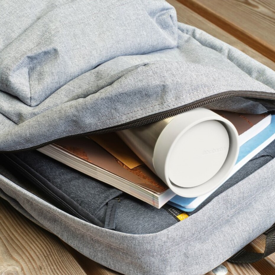 Termohrnek MAKE & TAKE 360 ml, světle šedá, ocel, Brabantia - main (5)