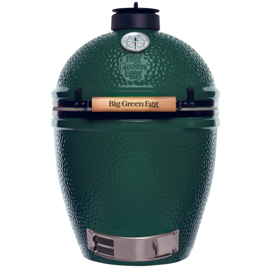 Gril na dřevěné uhlí L 46 cm,  + pojízdný stůl + ConvEGGtor + pohrabáč, zelená, Big Green Egg - main (13)