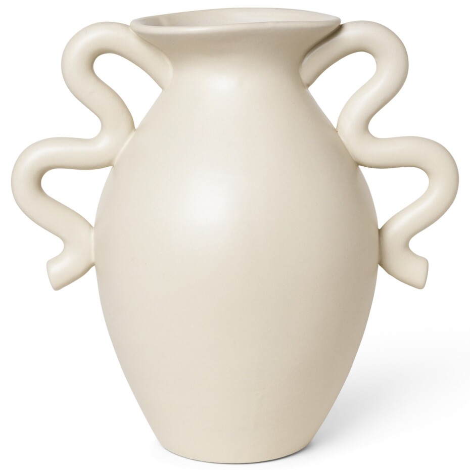 Váza VERSO 27,5 cm, krémová, kamenina, ferm LIVING - main (0)