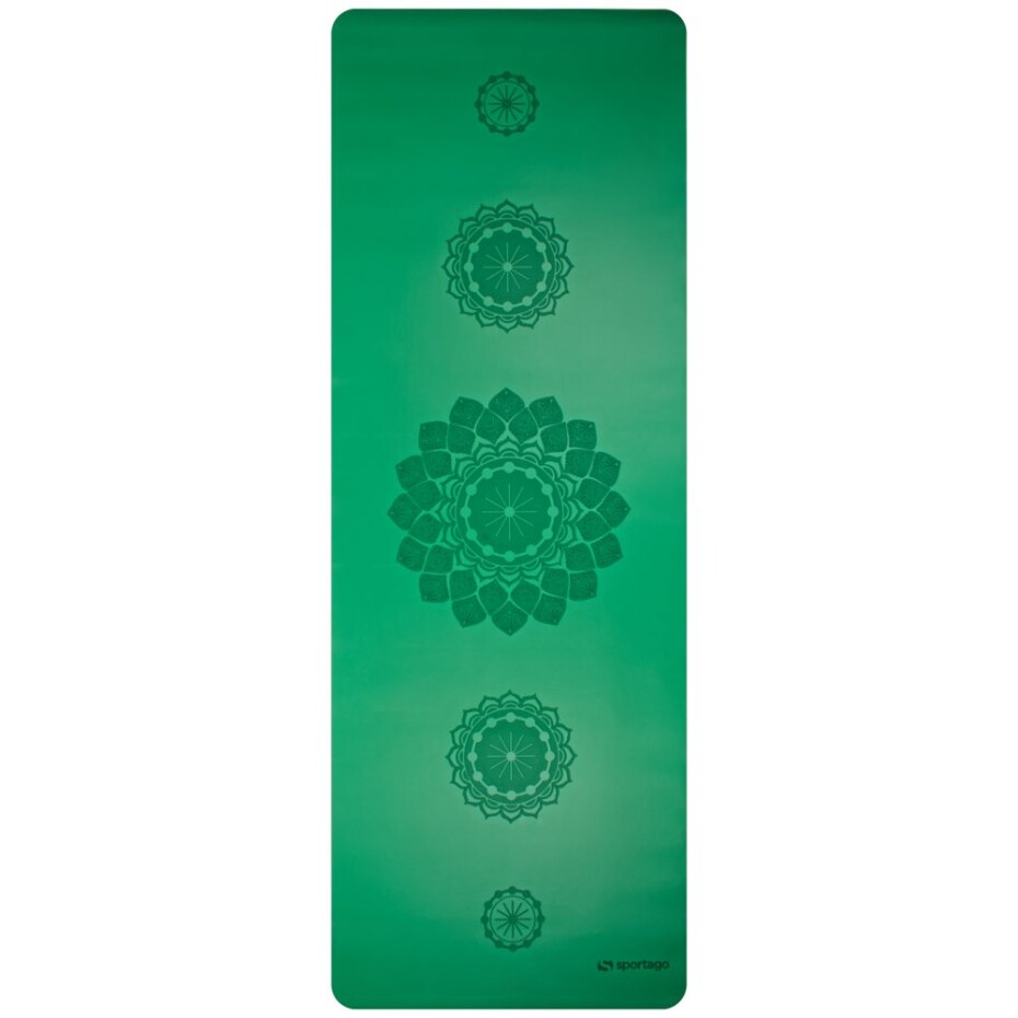 Gumová jóga podložka Sportago Indira 183x66 cm - zelená - 5 mm - main (8)