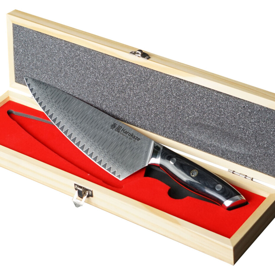 Japonský nůž GYUTO HARUKAZE PROFESSIONAL 20 cm, černá, Dellinger - main (2)