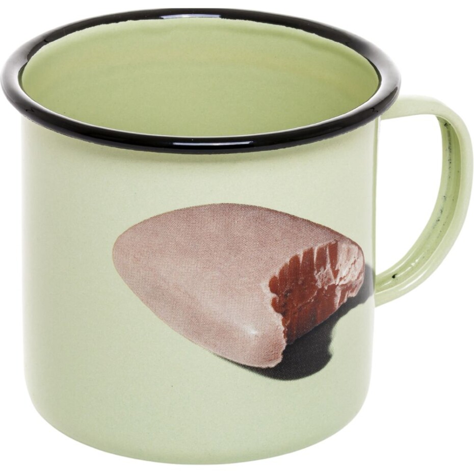 Hrnek smaltovaný TOILETPAPER SOAP 10 cm, zelená, Seletti - main (1)