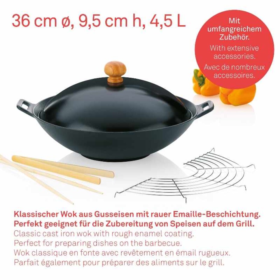 KELA Wok litinový 36 cm s příslušenstvím sada 5 ks KL-77943 - main (8)