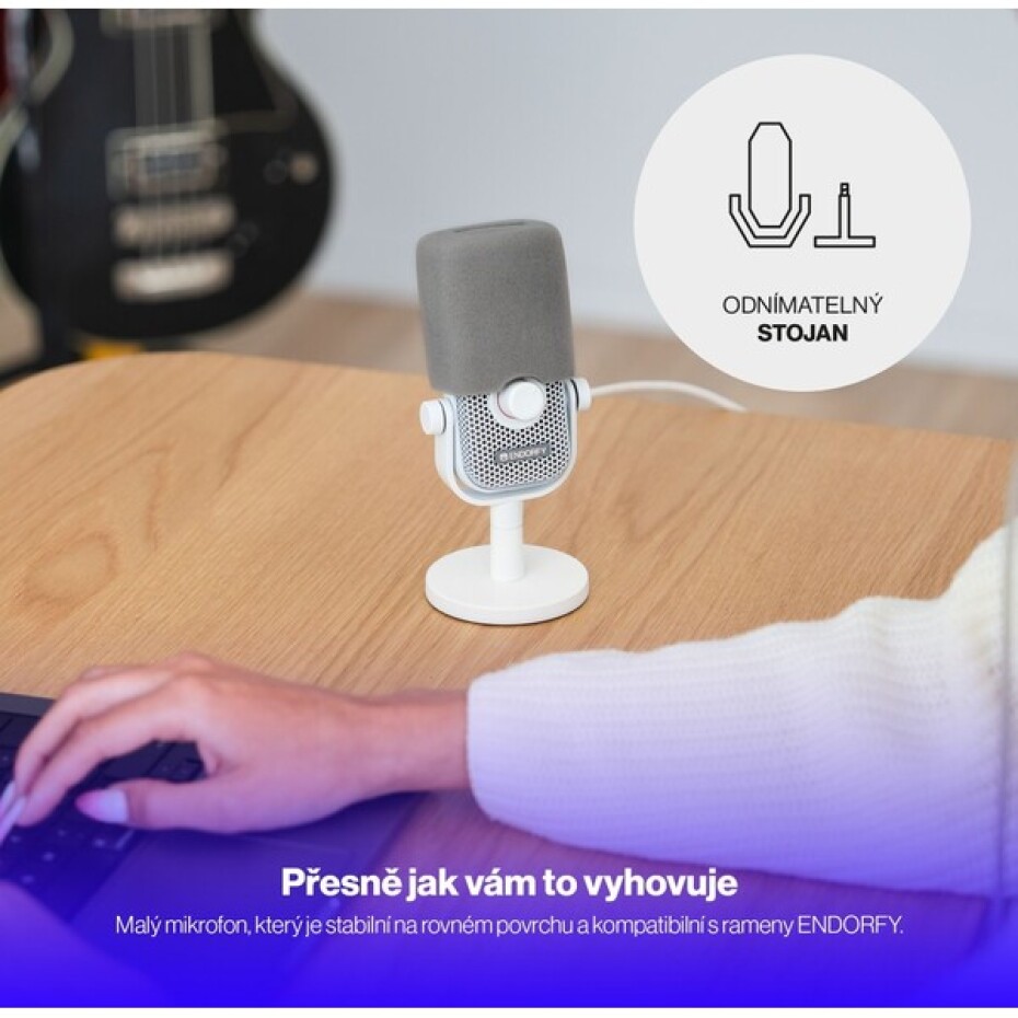 Endorfy Solum Voice S Onyx streamovací mikrofon bílý - main (1)
