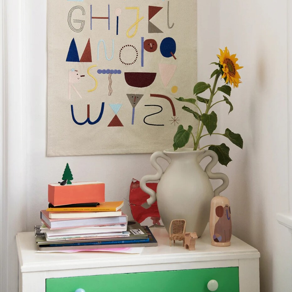 Váza VERSO 27,5 cm, krémová, kamenina, ferm LIVING - main (2)