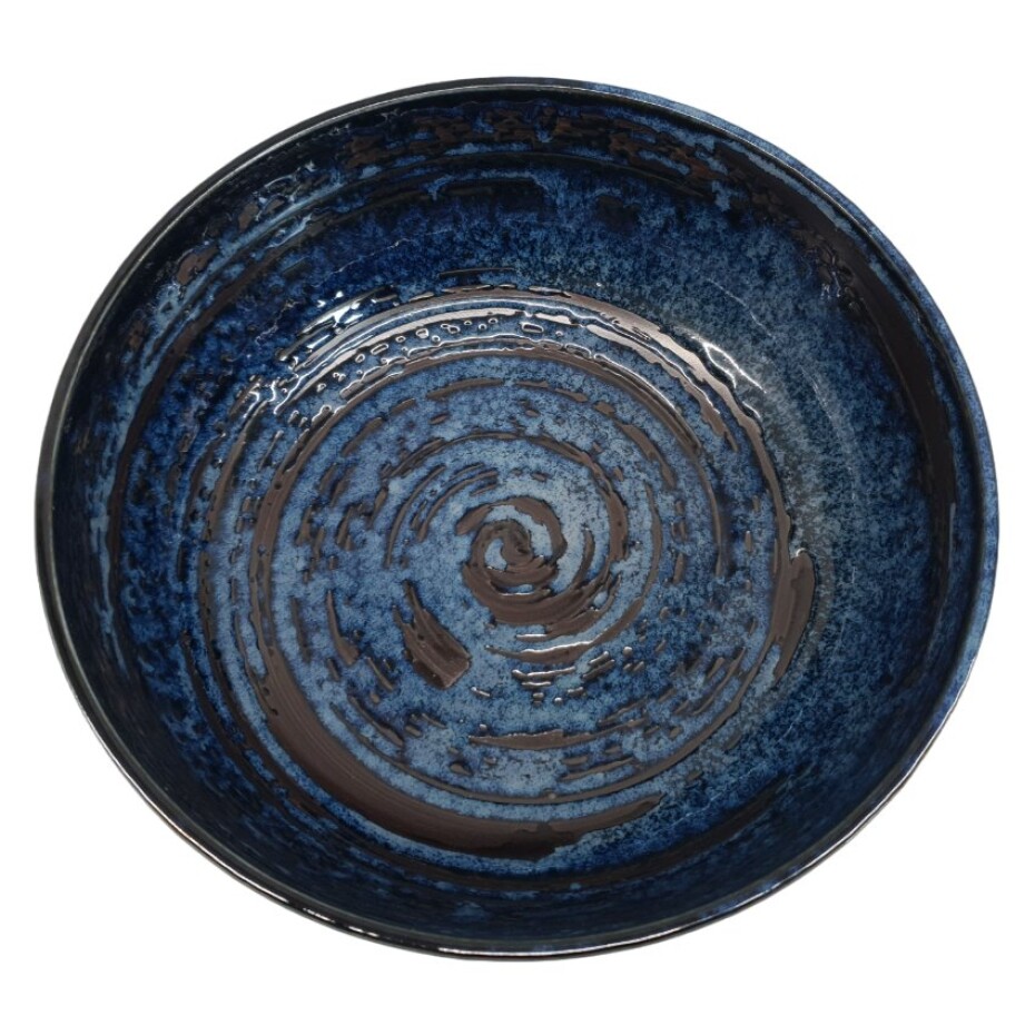Servírovací mísa COPPER SWIRL 1,8 l, modrá, keramika, MIJ - main (1)