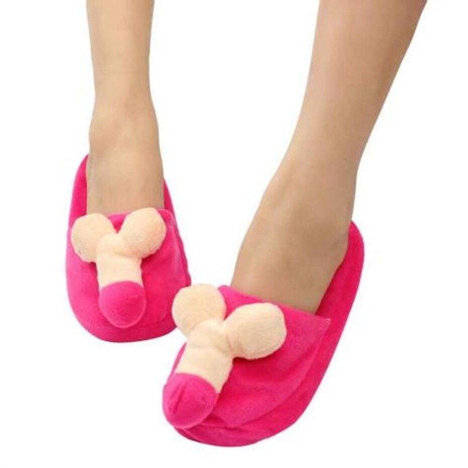 Plyšové pantofle Penispuschen pink - main (2)