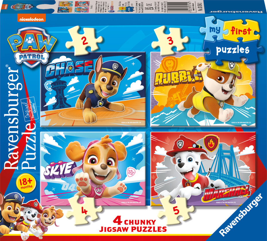 Moje první puzzle Tlapková patrola 2/3/4/5 dílků - main (0)