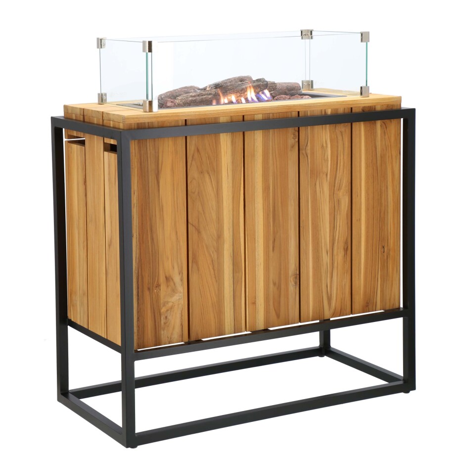 Oddělovací ohniště Cosiloft divider černý rám / teak COSI - main (2)