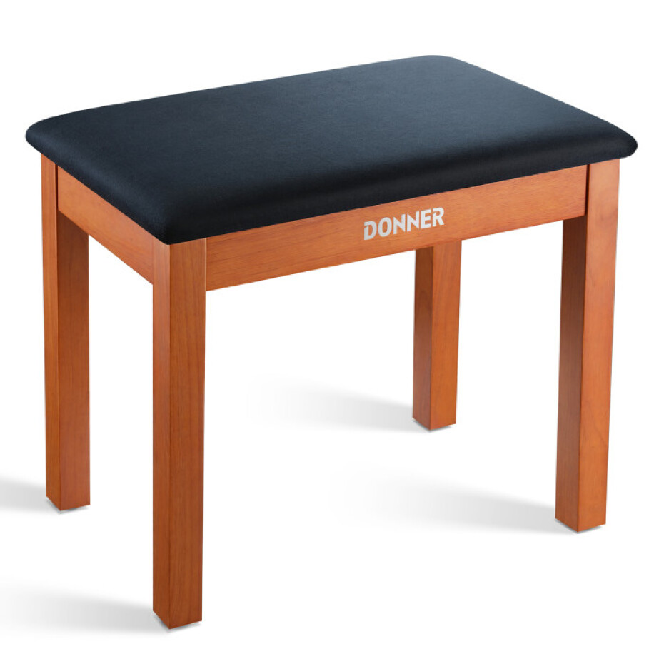 Donner Solid Hard Wooden Piano Bookcase Bench - Wood Color - main (0)
